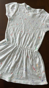 Girls splatter paint dress