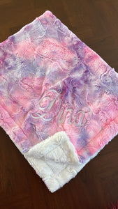 Cotton candy minky blanket