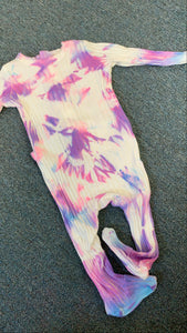 Neon tie dye footie