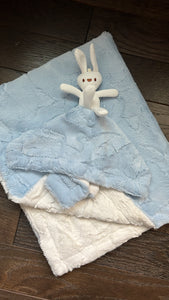 Baby blue minky blanket