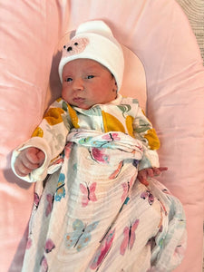 Colorful butterfly swaddle