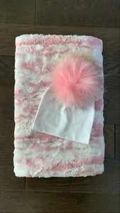 Blanket & Pom hat gift set (girls)