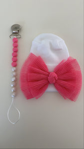 Tulle Bow Hospital Hat