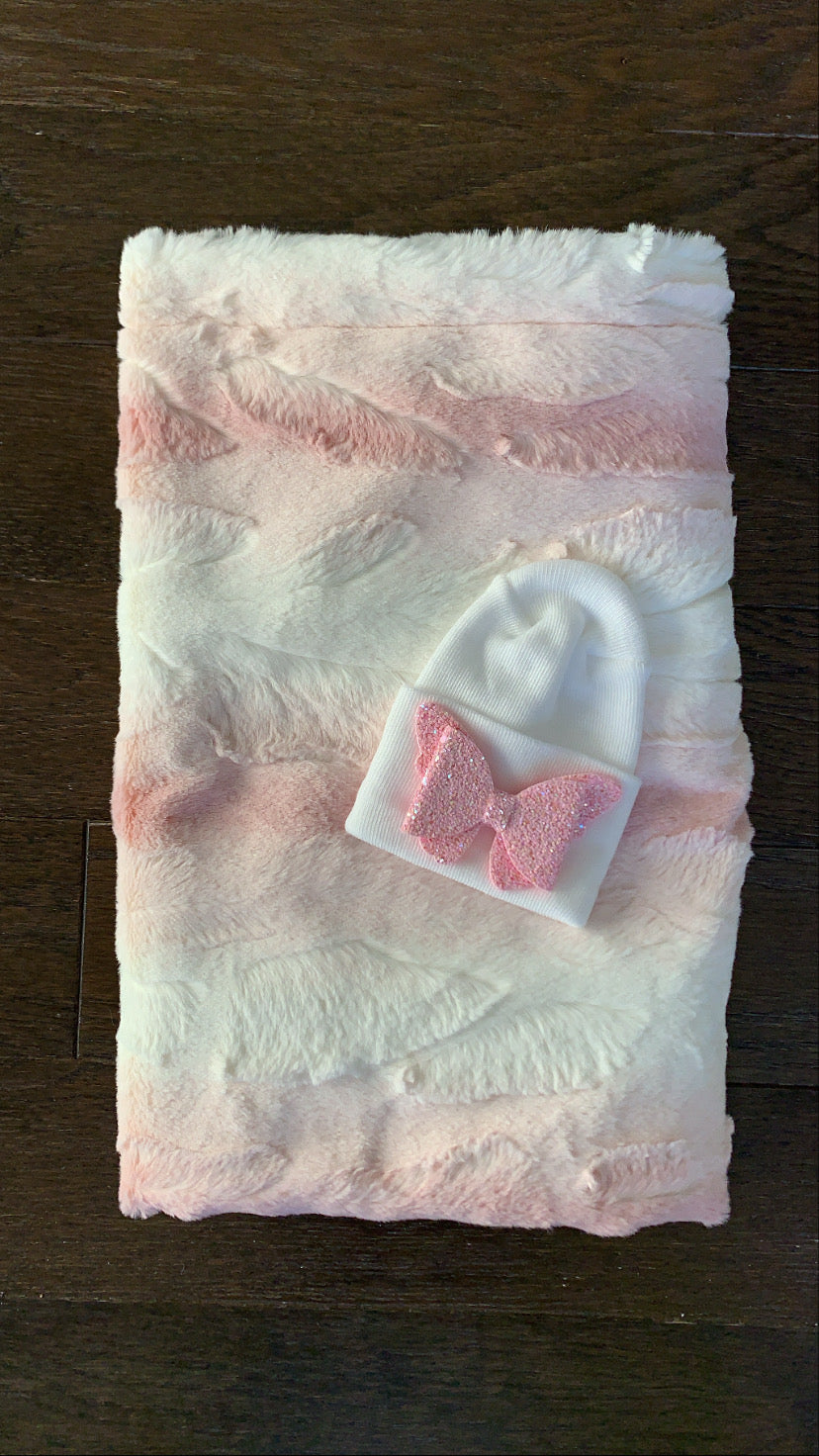 Blanket & Hospital hat set (girls)