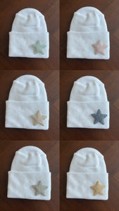 NEW metallic star hospital hats