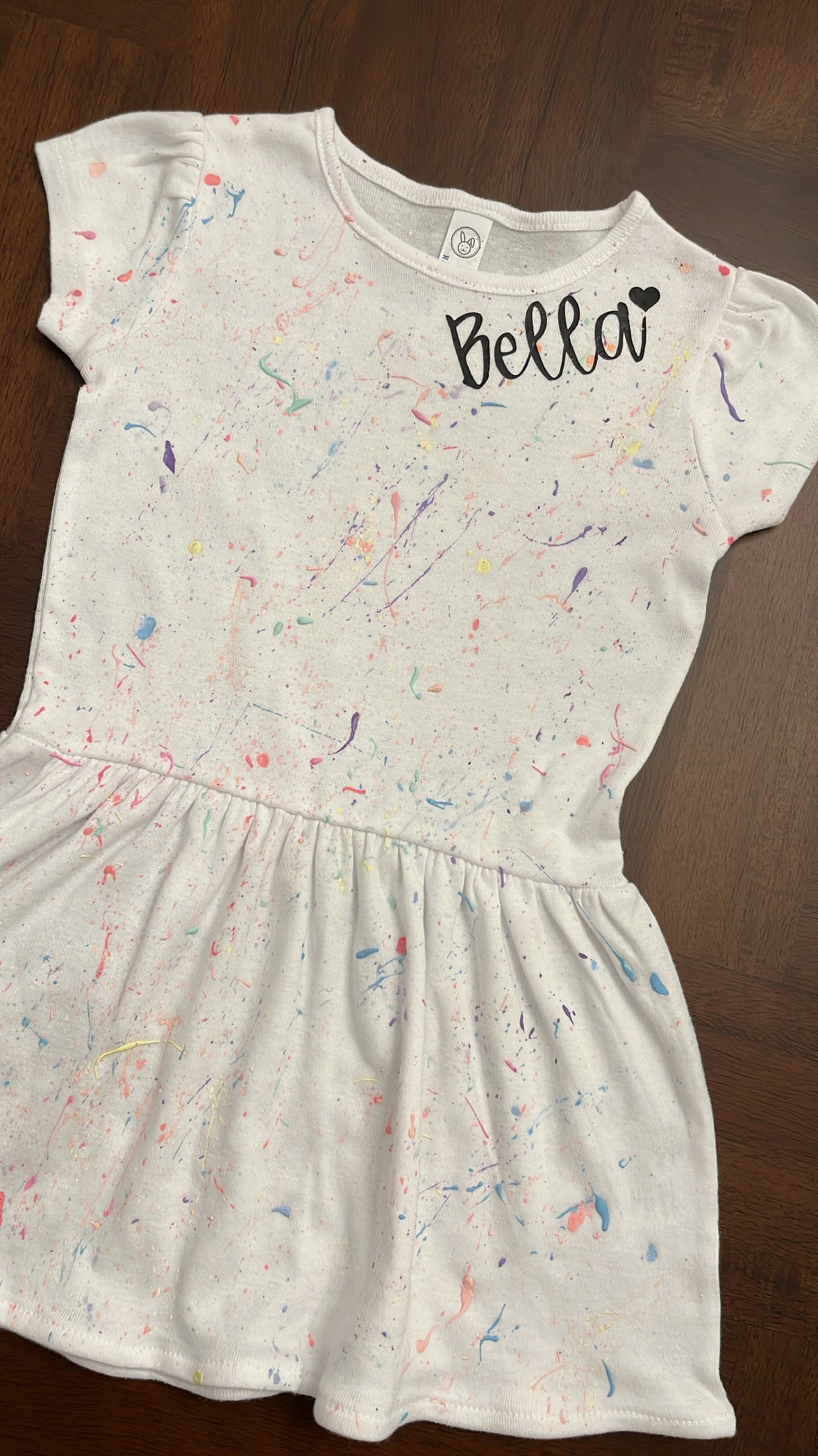 Girls splatter paint dress