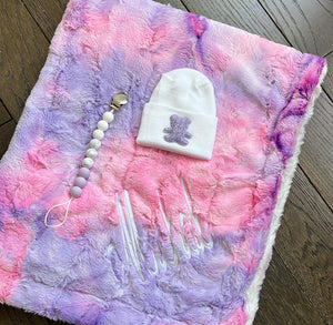 Cotton candy minky blanket