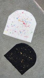 NEW splatter paint ribbed beanies