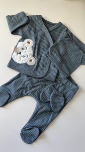 4 piece ribbed newborn baby set