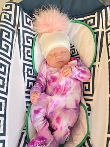 Tie dye zip up onesie