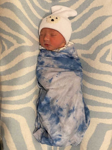 Custom tie dye swaddle