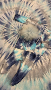 Tie dye zip up onesie