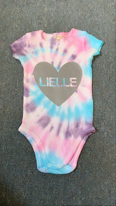 Personalized and tie dye onesie