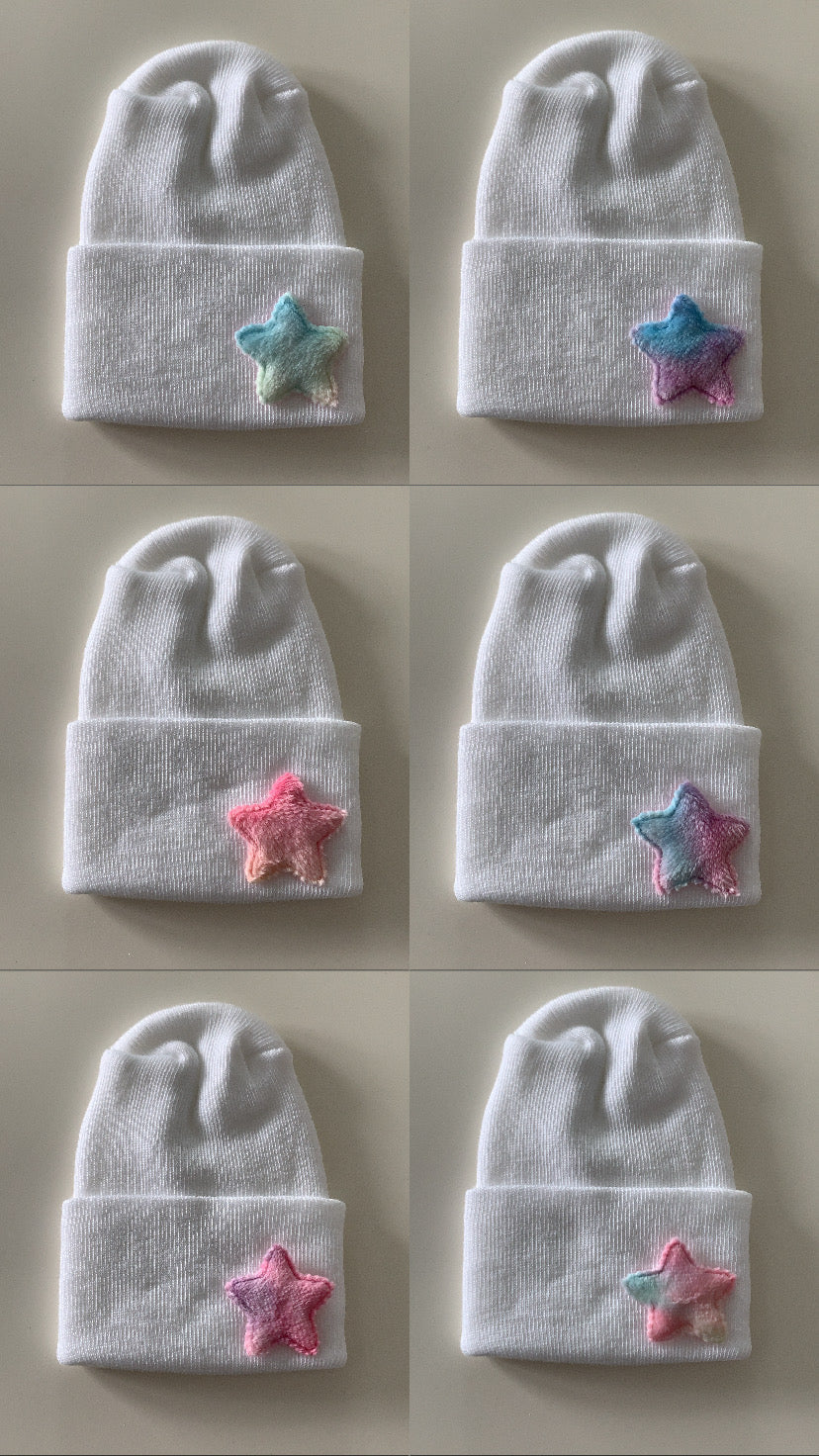 Velour ombre stars hospital hat