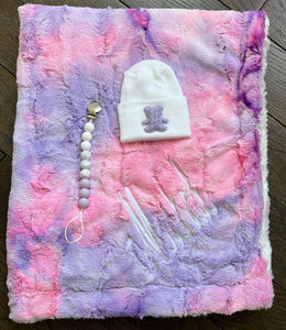 Cotton candy minky blanket