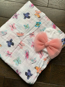 Colorful butterfly swaddle