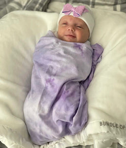 Custom tie dye swaddle