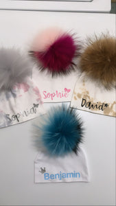 Personalized Pom Pom Hat