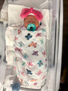 Colorful butterfly swaddle