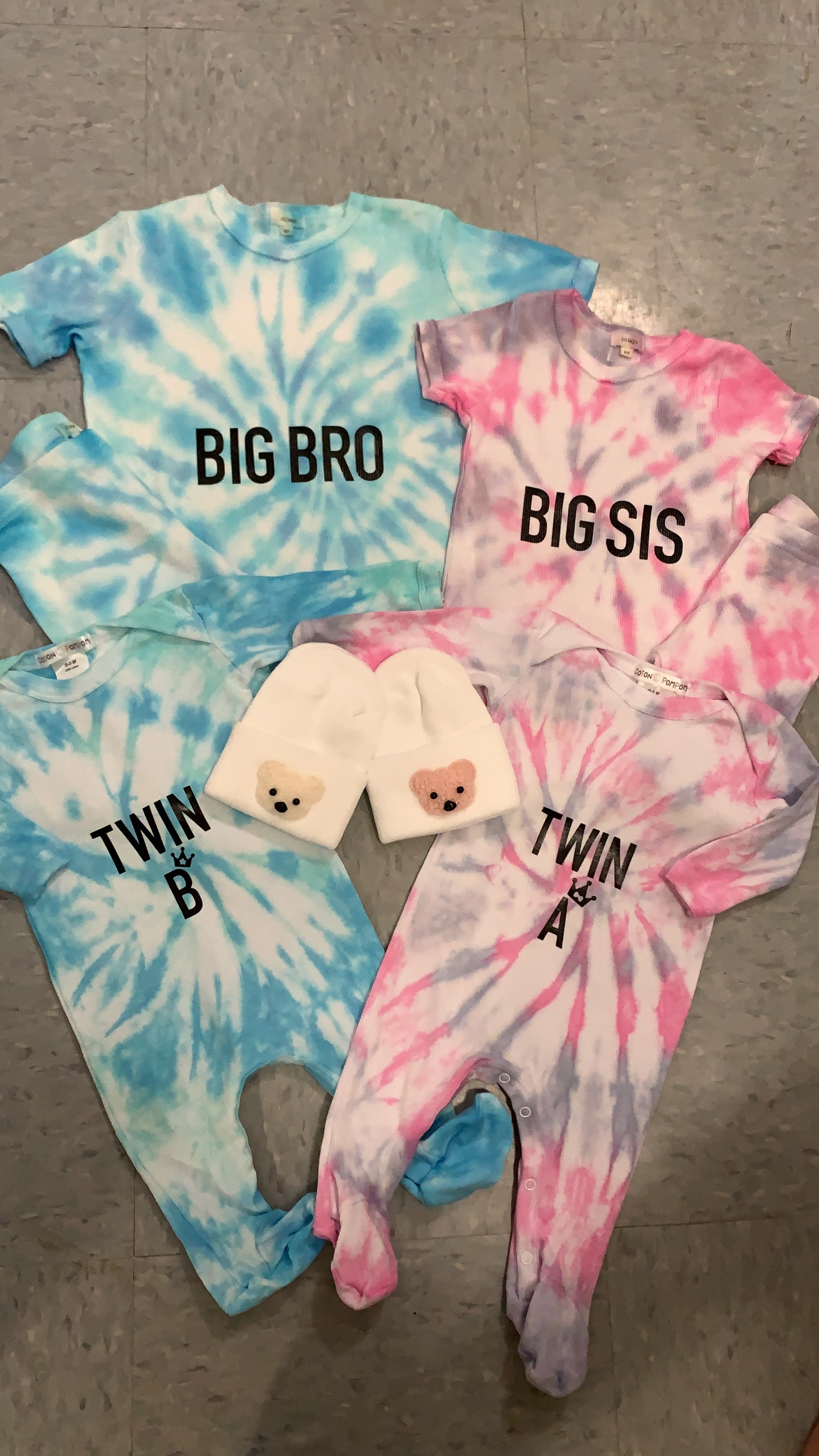 Personalized Tie Dye Ribbed Sets