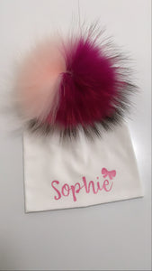 Personalized Pom Pom Hat