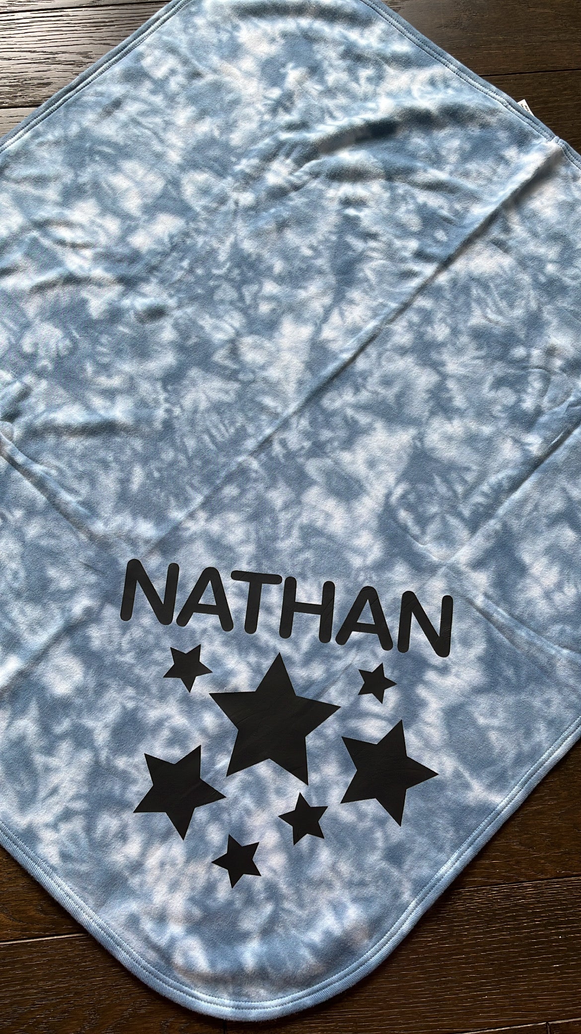 Custom tie dye swaddle