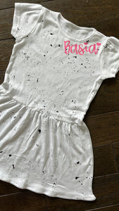 Girls splatter paint dress