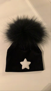 Velour Pom Pom hat