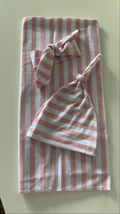 Candy stripe swaddle set