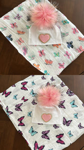 Colorful butterfly swaddle