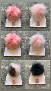 NEW teddy Pom Pom hats (girls)