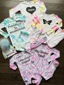 Personalized Tie Dye Ribbed Sets