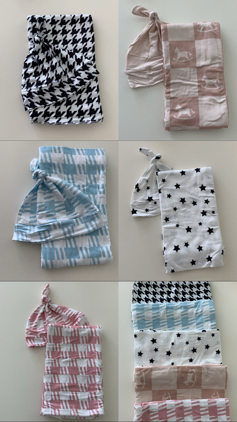 Super soft Swaddle & Knot hat set