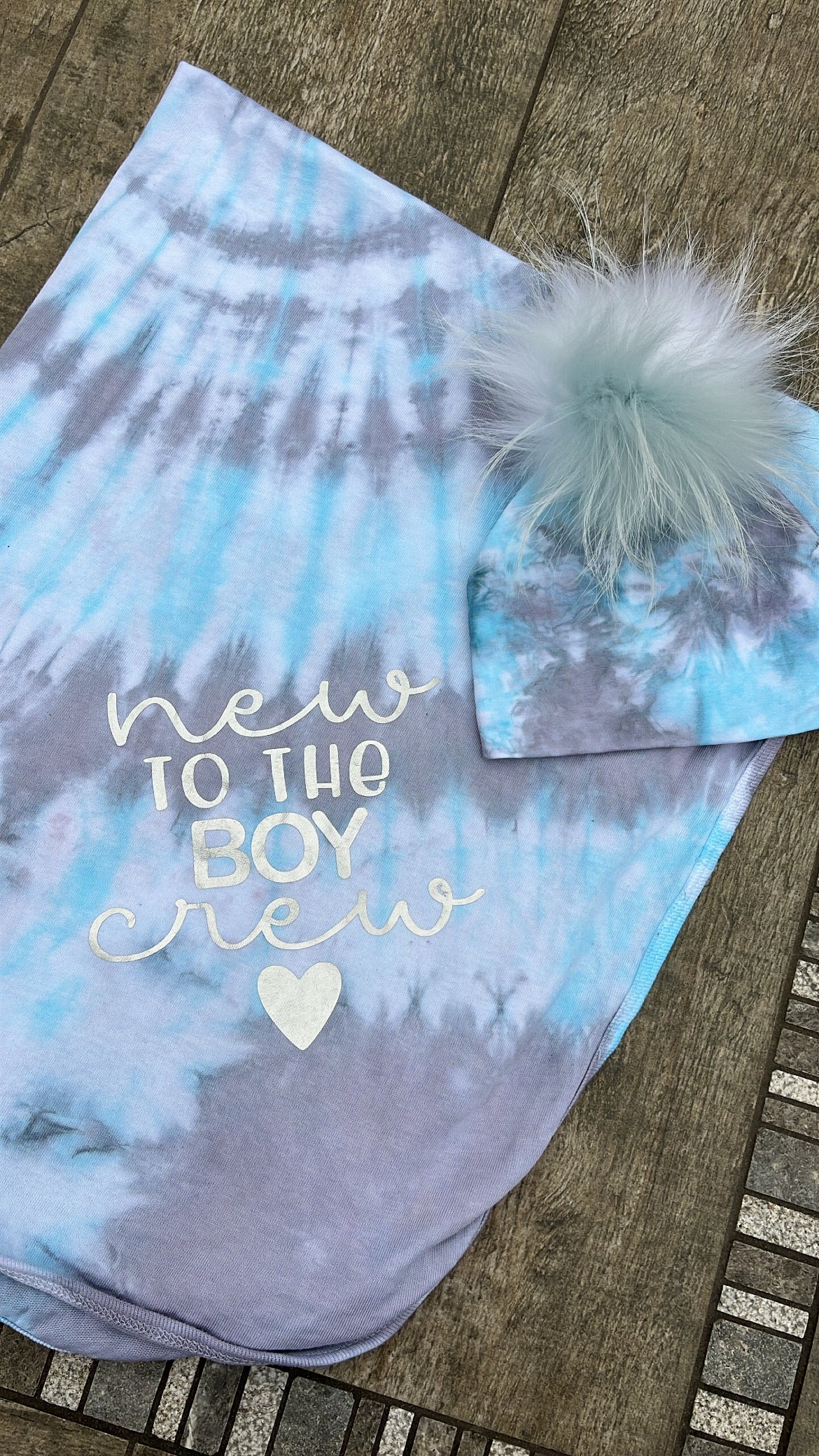 Personalized Tie Dye Swaddle Set