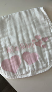 Personalized tie dye burp cloths