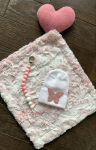 pink owl ds minky blanket