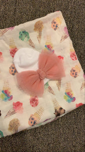 Tulle Bow Hospital Hat