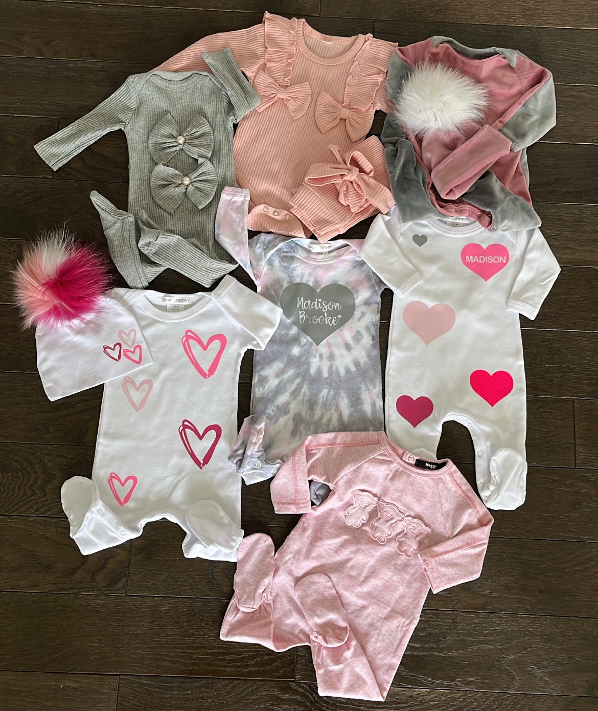 Pink hearts 2 piece set