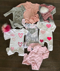 Pink hearts 2 piece set