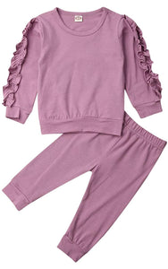 Ruffle sweat set