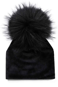 Velour Pom Pom hat