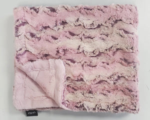 Mixed pinks wave minky blanket