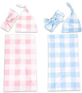 NEW checkered swaddle set