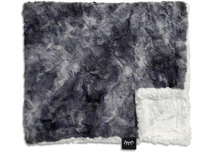 Dark gray tie dye minky blanket