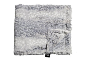 Gray spotted minky blanket