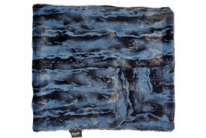 Blue black marble minky blanket