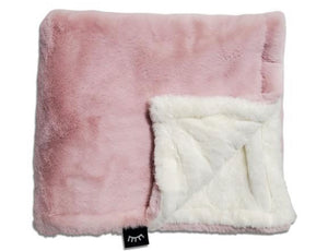 Furry pink minky blanket