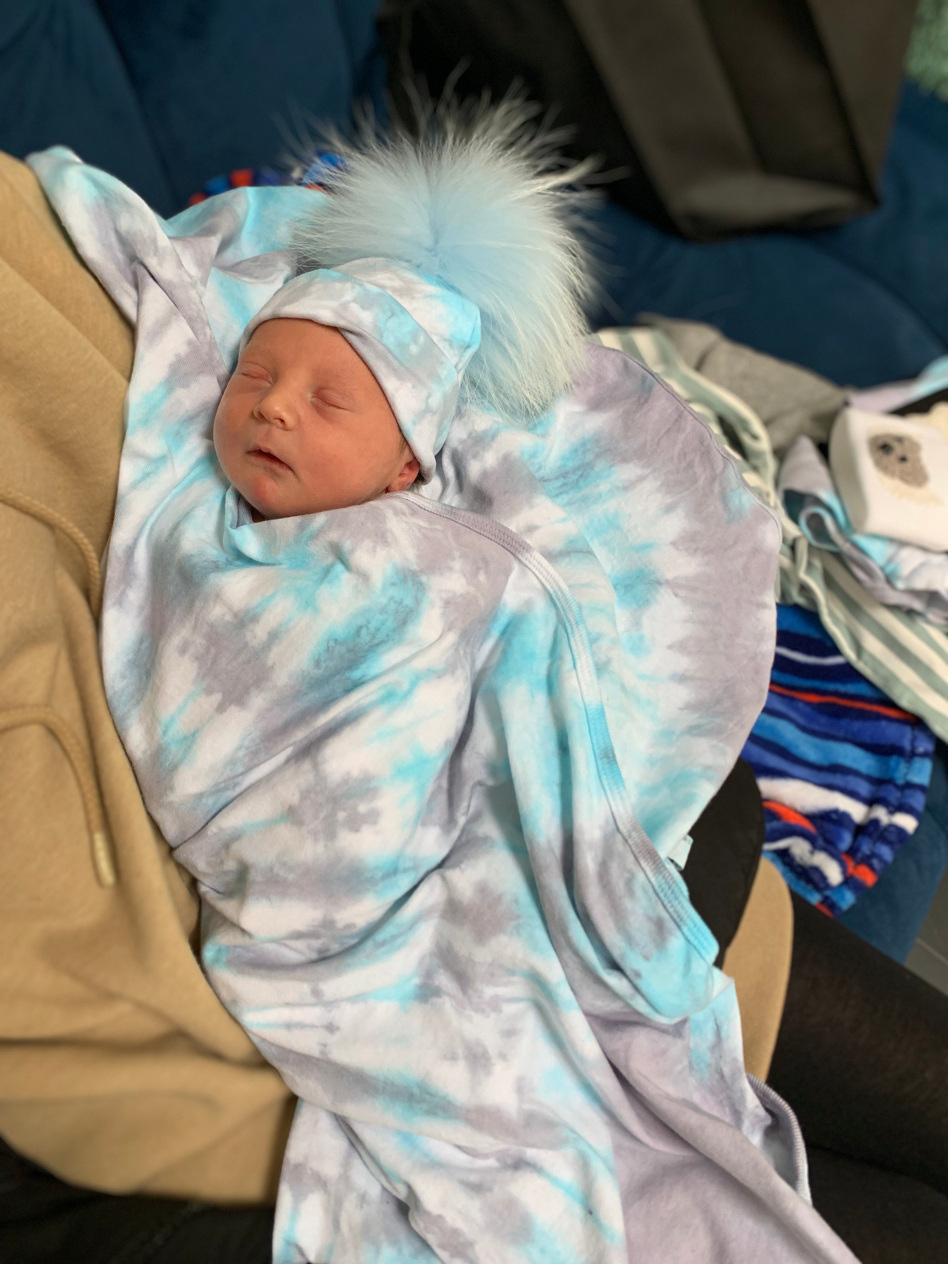 Personalized Tie Dye Swaddle Set