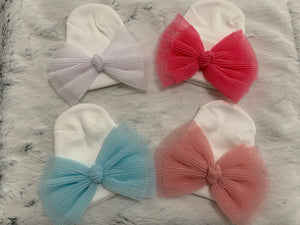 Tulle Bow Hospital Hat