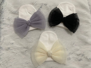 Tulle Bow Hospital Hat